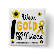 I Wear Gold For My Niece 12 FLOWER VERSION