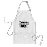 I Wear Gray Ribbon For My Dad Aprons