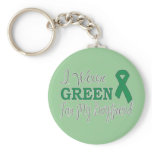 I Wear Green For My Boyfriend (Green Ribbon) Key Chains