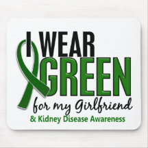 I Wear Green For My Girlfriend 10 Kidney Disease Mousepads