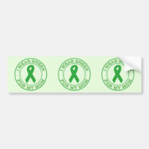 I Wear Green For My Mom Bumper Stickers