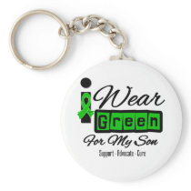 I Wear Green Ribbon (Retro) - Son Keychains