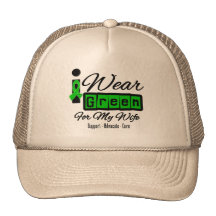 I Wear Green Ribbon (Retro) - Wife Mesh Hats