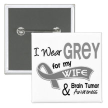 I Wear Grey 42 Wife Brain Tumour Pins