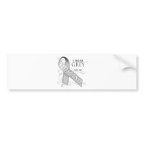 I Wear Grey for my Husband Bumper Sticker