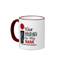 I Wear Grey For My Nana 9 BRAIN CANCER T-Shirts Coffee Mugs
