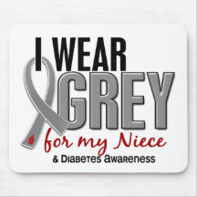 I Wear Grey For My Niece 10 Diabetes Mouse Pad