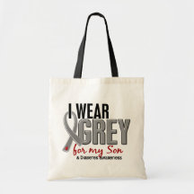 I Wear Grey For My Son 10 Diabetes Canvas Bags