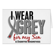 I Wear Grey For My Son 10 Diabetes Card