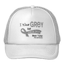I Wear Grey For Someone Special 42 Brain Tumour Trucker Hats
