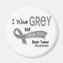 I Wear Grey For Someone Special 42 Brain Tumour Magnets