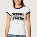 I Wear Grey Ribbon For My Friend t-shirts