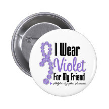 I Wear Hodgkins Lymphoma Ribbon For My Friend Buttons