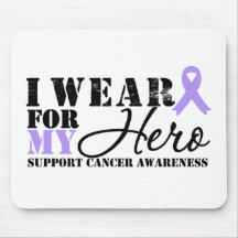 I Wear Lavender Ribbon For My Hero Mouse Mats