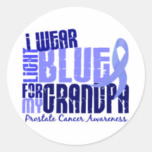 I Wear Light Blue For Grandpa 6.4 Prostate Cancer Sticker