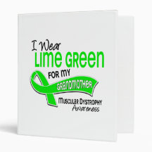 I Wear Lime 42 Grandmother Muscular Dystrophy Vinyl Binder