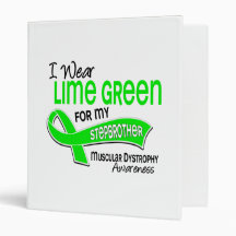 I Wear Lime 42 Stepbrother Muscular Dystrophy Vinyl Binders