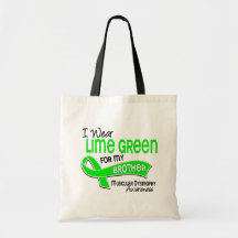 I Wear Lime Green 42 Brother Muscular Dystrophy Bag
