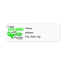 I Wear Lime Green 42 Brother Muscular Dystrophy Return Address Labels
