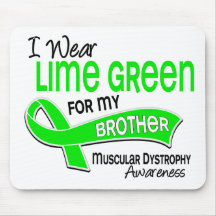 I Wear Lime Green 42 Brother Muscular Dystrophy Mousepad