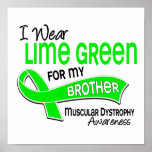 I Wear Lime Green 42 Brother Muscular Dystrophy Poster