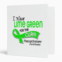 I Wear Lime Green 42 Cure Muscular Dystrophy 3 Ring Binders