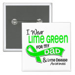 I Wear Lime Green 42 Dad Lyme Disease Pin