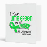 I Wear Lime Green 42 Father Lymphoma Vinyl Binder