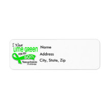 I Wear Lime Green 42 Son Muscular Dystrophy Return Address Labels