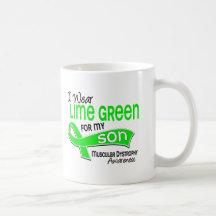 I Wear Lime Green 42 Son Muscular Dystrophy Mugs