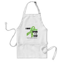 I Wear Lime Green For My Brother - Lymphoma Apron