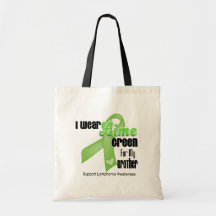 I Wear Lime Green For My Brother - Lymphoma Tote Bags