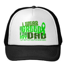 I Wear Lime Green For My Dad 6.4 Lymphoma Hats