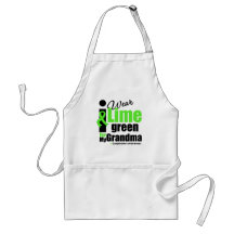 I Wear Lime Green For My Grandma Aprons