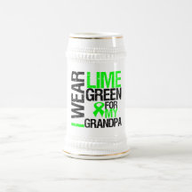 I Wear Lime Green For My Grandpa Lymphoma Mug
