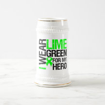 I Wear Lime Green For My Hero - Lymphoma Coffee Mugs