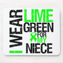 I Wear Lime Green For My Niece Lymphoma Mousepad
