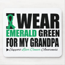 I Wear Liver Cancer Ribbon For My Grandpa Mouse Pad