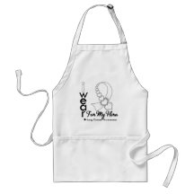 I Wear Lung Cancer Ribbon For My Hero Apron