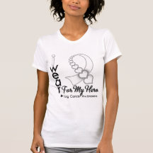 I Wear Lung Cancer Ribbon For My Hero Tshirt