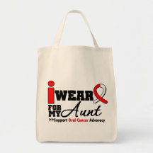 I Wear Oral Cancer Ribbon For My Aunt Bags
