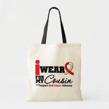 I Wear Oral Cancer Ribbon For My Cousin Bags