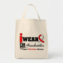 I Wear Oral Cancer Ribbon For My Grandmother Bags