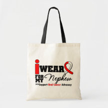 I Wear Oral Cancer Ribbon For My Nephew Bags