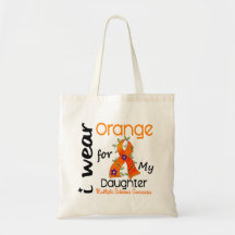 I Wear Orange 43 Daughter MS Multiple Sclerosis Canvas Bag