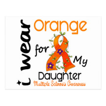 I Wear Orange 43 Daughter MS Multiple Sclerosis Post Card