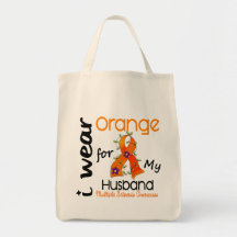 I Wear Orange 43 Husband MS Multiple Sclerosis Tote Bag