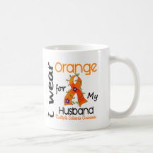 I Wear Orange 43 Husband MS Multiple Sclerosis Mugs