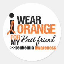I Wear Orange For My Best Friend Sticker
