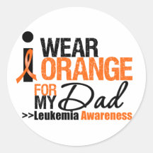 I Wear Orange For My Dad Sticker